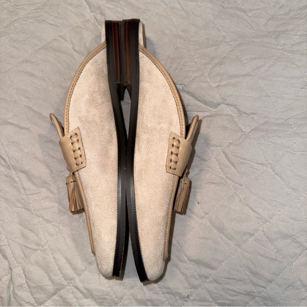 Donald J. Pliner Beige Tassel Mules - Picture 3 of 8
